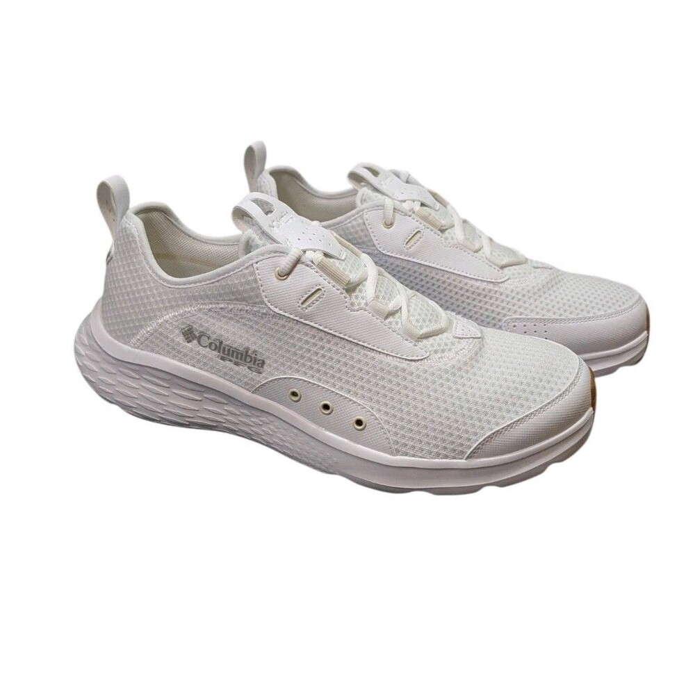 Columbia Mens 12 PFG Castback Shoes White Multi Fishing Water Boat Outdoor Shoes